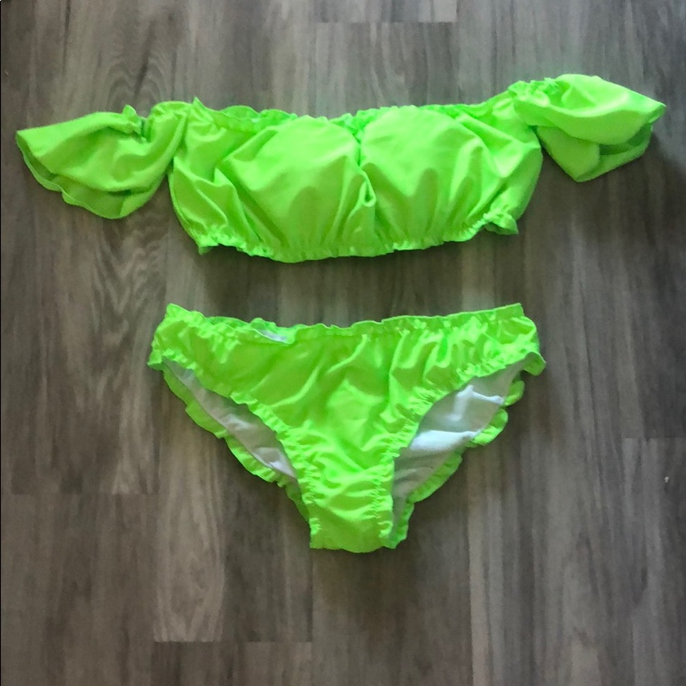 Green bathing suit